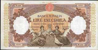 3969 10.000 Lire - Rep. Marinare 10/02/1949 - Alfa 826; Lireuro 73B R - Menichella/Urbini bel BB 110 3974 10.000 Lire - Rep. Marinare 23/03/1961 - Alfa 842; Lireuro 73R - Carli/Ripa - Stirato qspl 170 3970 10.