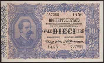 3718 10 Lire 1935 XIII - Impero - Alfa 83; Lireuro 18A - Grassi/Collari/ Rosi Bernardini FDS 25 3719 10 Lire 1938 XVII - Impero - Alfa 84; Lireuro 18B R - Grassi/ Collari/Porena FDS 35 3720 10 Lire