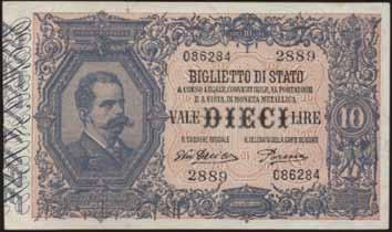 22/01/1911 - Serie 1371-1550 - Alfa 76; Lireuro 17B RRR - Dell Ara/Altamura MB 30 3727 10 Lire 23/04/1914 - Serie 1551-1850 - Alfa 77; Lireuro 17C R - Dell Ara/Righetti - Periziata R.