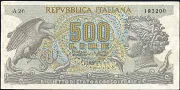 Gubbio/Maresca FDS 20 3756 500 Lire - Aretusa 23/02/1970 - Alfa manca; Lireuro manca RR - Viaggio/Gubbio/Maresca - Senza fibrille - Ondulazione verticale marcata qfds 120 3747