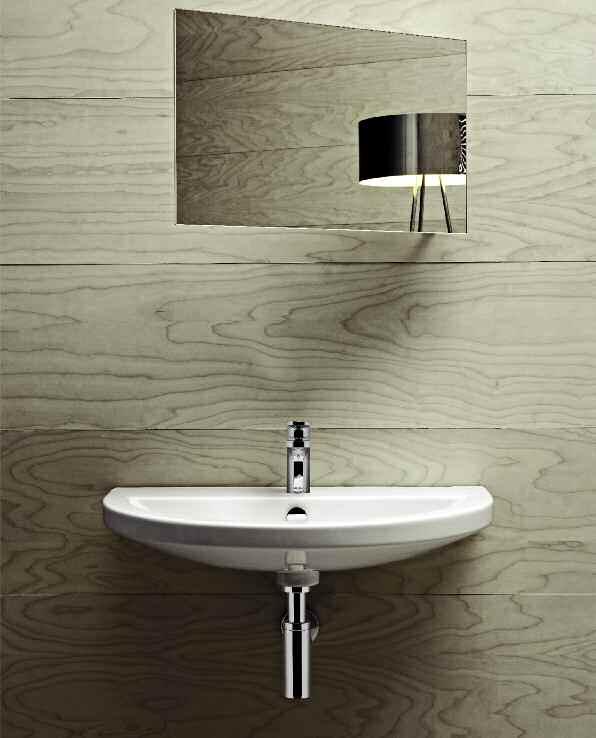 THI 260/SOSP, 60 wall-hung wash basin, THI PU revolving chromed brass