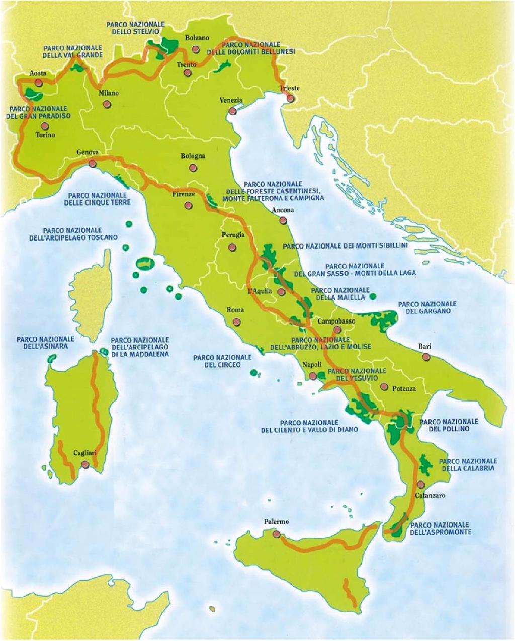 Cammina Italia Sentiero Italia Progetto: SENTIERI, RIFUGI E AREE PROTETTE ROSSO/BIANCO/ROSSO Unico segnavia di vernice per un