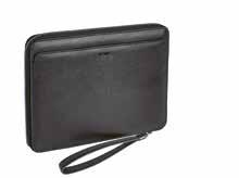 tasca frontale chiusa da zip. Tracolla amovibile, tasca imbottita per computer e ipad. Double-handle document holder with zipped front pocket. Removable shoulder strap.