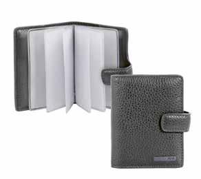 COURIER BUSINESS / Overview 117 Rigid card case Card holder flap Cc holder large Coin case Document and credit card holder CB440 Rigid card case cm 9,8 x 6 CB444 Card holder flap cm 8 x 10,2