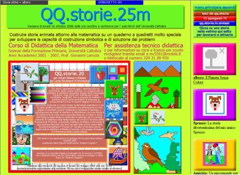 QQ STORIE E LA PIXEL ART Utilizzando il programma QQstorie, dunque, gli alunni hanno osservato e letto alcune storie sotto forma di