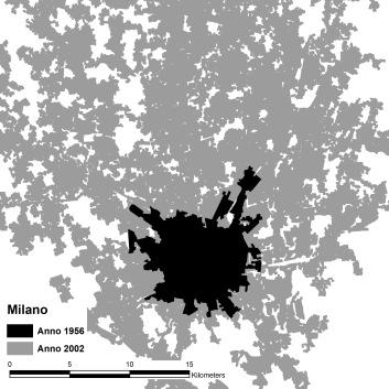 completamento della mappatura italiana delle coperture di urbanizzazione