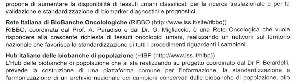 di materiale biologico,