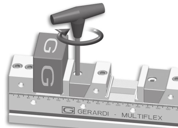 Art. 606 Morsa con ganasce a gradino Vise with step jaws Studiata per serrare pezzi che devono rimanere sollevati dallo slittone di base (Con lavorazioni passanti) Designed to clamp work-pieces which