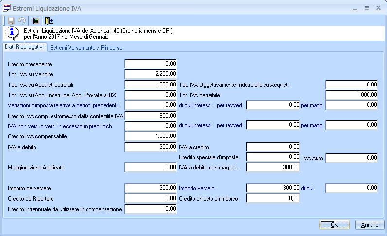 I dati anagrafici vengono esportati dall anagrafica dell azienda. All interno del Quadro Generale sono compilati oltre ai Dati del contribuente anche il Periodo di Riferimento.