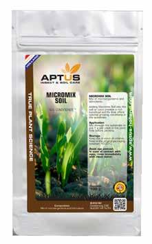 durante la fase di crescita vegetativa per aumentare la sopravvivenza e la salute delle giovani piante Micromix Soil può essere utilizzato con tutti i tipi di substrati CONTENUTO DI MICROMIX Micromix