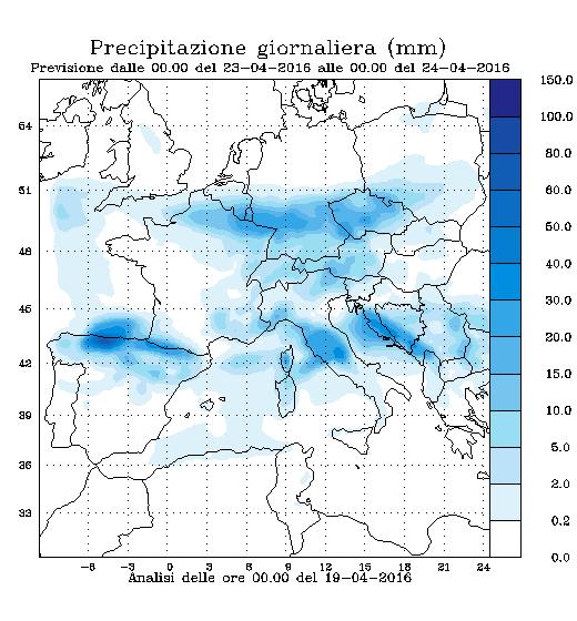 previsione meteorologica dell Europa