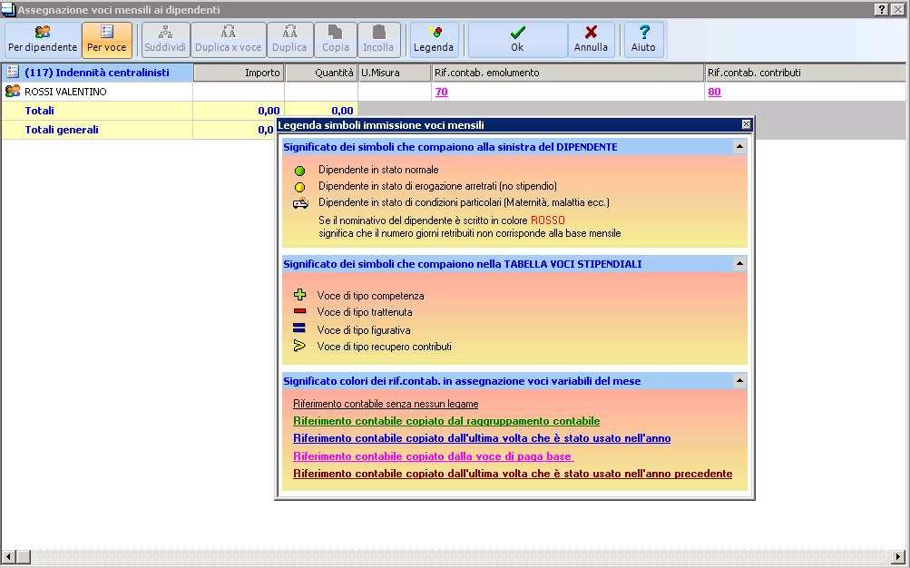 RIFERIMENTI CONTABILI ulteriore automatismo: abbiamo aggiunto una nuova casistica alle colorazioni dei RIFERIMENTI CONTABILI proposti durante l inserimento delle voci variabili mensili.