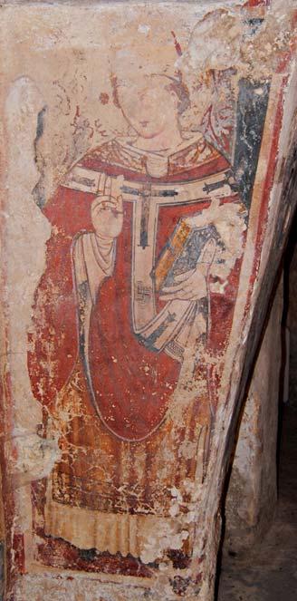 Fig. 2. Sant Eligio. Supersano, cripta Madonna Coelimanna tutto dei fabbri, viene raffigurato con degli animali da stalla o con degli attrezzi in ferro in basso, tra cui le staffe.