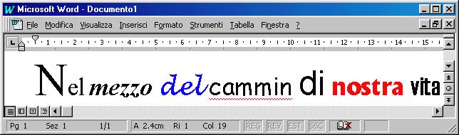 La codifica dei formati Apparentemente nel codice ASCII o UNICODE c è più di quanto ci serva per scrivere un testo Ma supponiamo però di