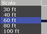 Funzionamento del DownScan Contrasto Regola il rapporto di luminosità tra aree chiare e scure sullo schermo. Ciò rende più facile distinguere gli oggetti sospesi sullo sfondo.