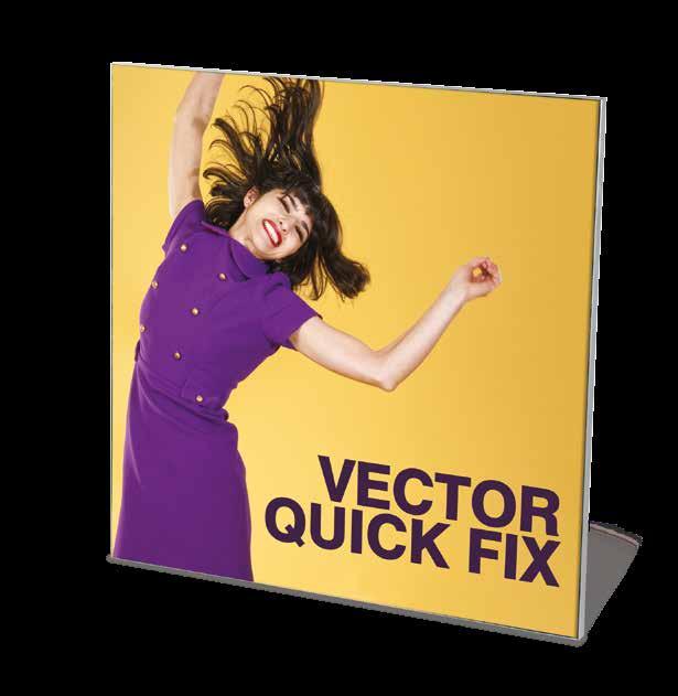 Vector Quick Fix Cornice in alluminio da 20mm Adatta per grafiche su