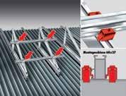 della vite testa martello e serrare in modo definitivo (coppia di serraggio - Nm). Per collegare più profilati Zebra SOLAR, usare gli elementi di giunzione secondo passo.