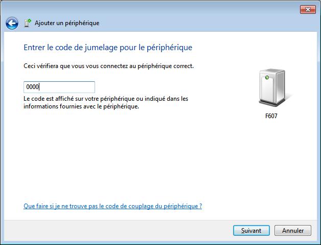 Al lancio della connessione, un messaggio Windows avverte che una connessione Blue-Tooth vuole stabilirsi: Con un