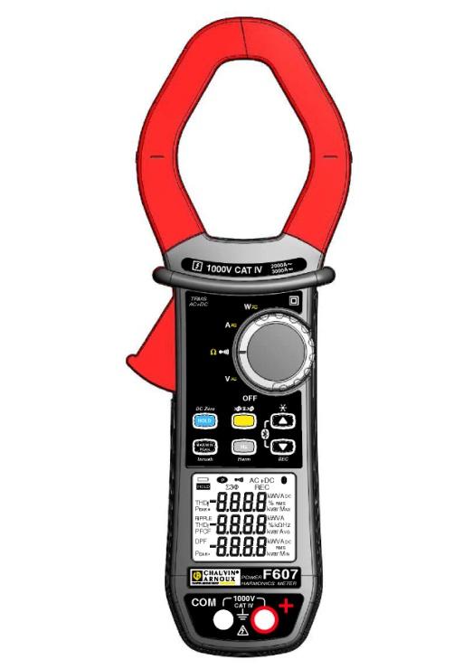 1 PRESENTAZIONE F607 è uno strumento professionale di misure di grandezze elettriche che raggruppa le seguenti funzioni: Misura d intensità; Misura di corrente di chiamata/sovraintensità