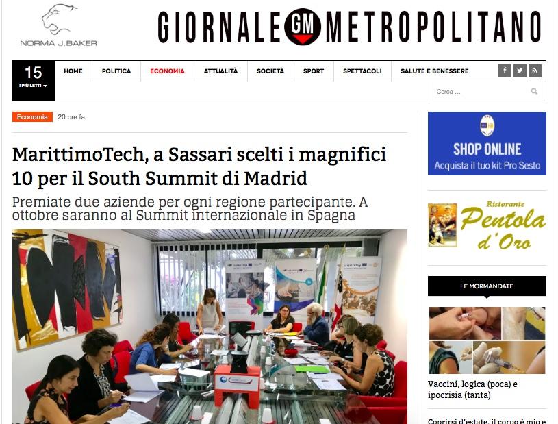 Giornalemetropolitano.it del 14 settembre http://www.giornalemetropolitano.
