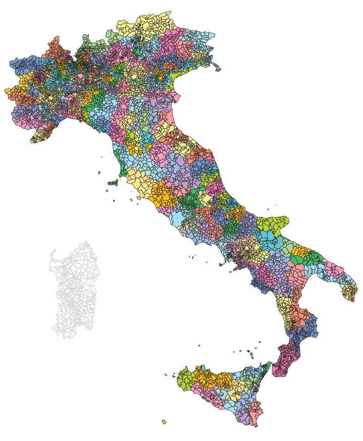 La normativa ha suddiviso il territorio italico in 177 Ambiti territoriali minimi (ATeM).