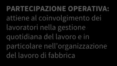 attiene al coinvolgimento dei lavoratori nella gestione