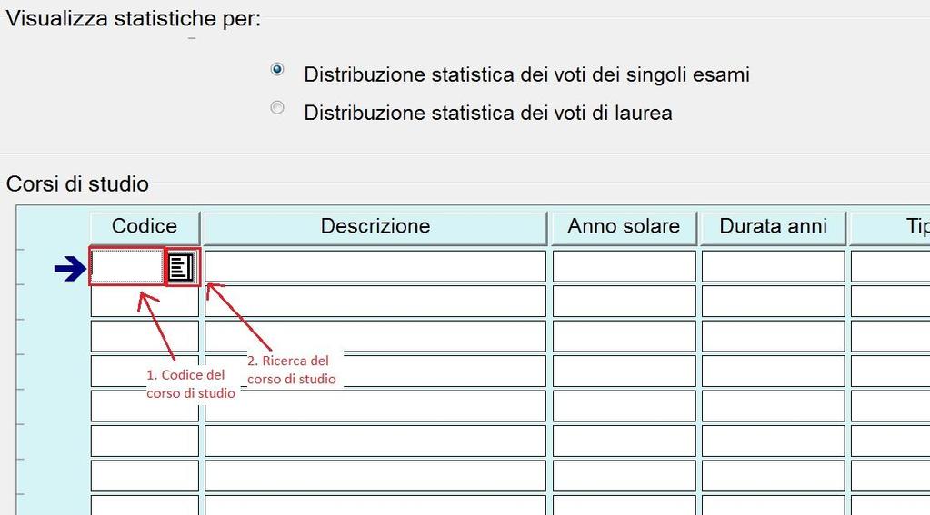 GESTIONE DELLE STATISTICHE Per gestire le statistiche elabrate, trnare alla finestra di navigazine di Esse3 e cliccare su Gestine statistiche ECTS.