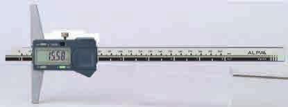 IP54 Digital depth caliper Resolution 0.01. Vernier with locking screw system, ON/OFF button, incremental measuring and zero-setting at any position. Absolute origin measuring function.