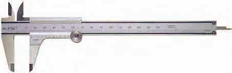 Reading AB02915020 30,00 1/20 0 150 AB02915050 35,00 1/50 Depth bar Monoblock vernier caliper Vernier 1/20, graduation 0.