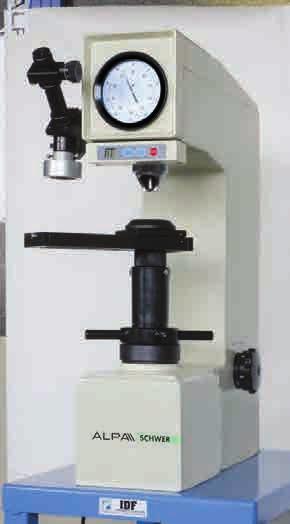 SCHWER Universal analogic hardness tester Universal analogic hardness test with the following features: Rockwell (hra,hrb,hrc), Brinell, Vickers scales C ast iron structure, maximum height testing