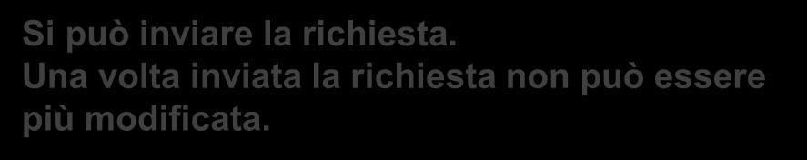 Verificare che tutti gli allegati richiesti risultino contrassegnati come caricati. Si può inviare la richiesta.