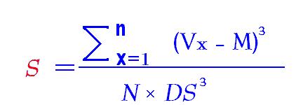 5. Indici di asimmetria: skewness Indicatore di asimmetria della curva di distribuzione dei valori rispetto a quelli centrali.