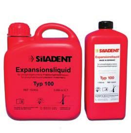 SILADENT a legante fosfatico sono disponibili due tipi di liquido di espansione. Per la scelta e per il tipo di applicazione attenersi ai consigli della consulenza tecnica SILADENT.