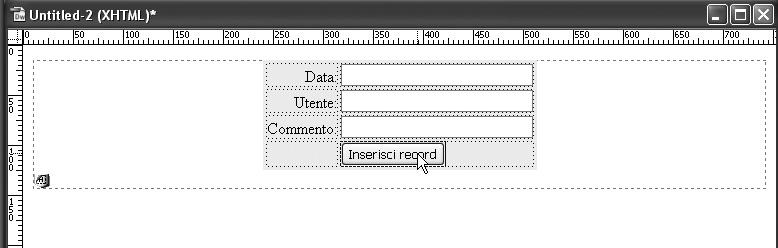 13-Cap10_DWCS3.qxd 18-11-2009 11:43 Pagina 210 210 11. Nella pagina viene inserito un modulo con i tre campi precedentemente impostati nei quali inserire il testo relativo (vedi figura 10.23).