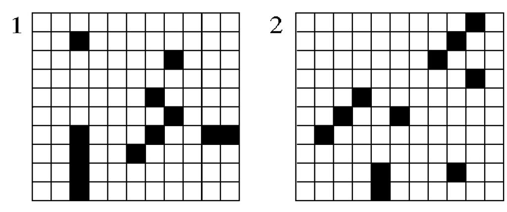 c) La figura I ha una percentuale annerita inferiore rispetto a quella della figura II. d) La figura che ha il maggior numero di quadratini bianchi è la I.