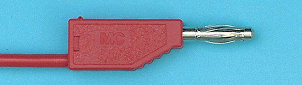 50125 Cavo di collegamento, Ø 2.5 mm², 50 cm, rosso Spina: D = 4 mm, con boccola assiale.