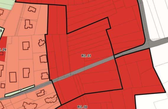 Estratto ridotto elaborati urbanistici a cura dell Arch. G. Paglia Tav.2 Sud Sviluppi del piano 2.1.31 Area R3.