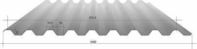 Caratteristiche statiche della sezione CARICO MASSIMO UNIFORMEMENTE DISTRIBUITO IN Kg/m 2, FRECCIA 1/200 mm Peso Kg/m 2 J cm 4 /m W cm 3 /m 1,00 σ amm.