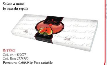 Linea Chinook Salmone Selvaggio Sockeye Affumicato Chinook Salmone Selvaggio