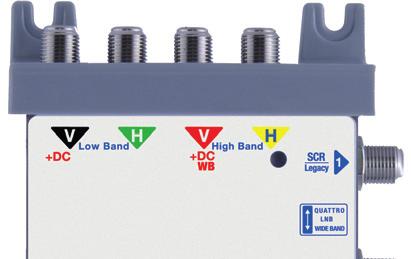 MULTISWITCH IRIDI dcss dcss Technology Multiswitch Impianti in Classe Plus CEI 100-7; V2 6 Uscite derivate fino a 96 tuner/utenze Modalità Quattro/Wide and selezionabile 16 User and per uscita