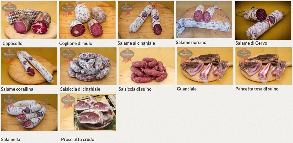 La nostra Sezione Eno-Gastronomica ha selezionato una serie di prodotti della Norcineria Laudani, che vengono offerti ai nostri soci a prezzi scontati: SALUMI e INSACCATI Capocollo Parte del maiale