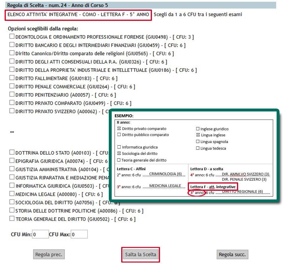 Guida alla compilazione online del piano studi - Laurea Magistrale in