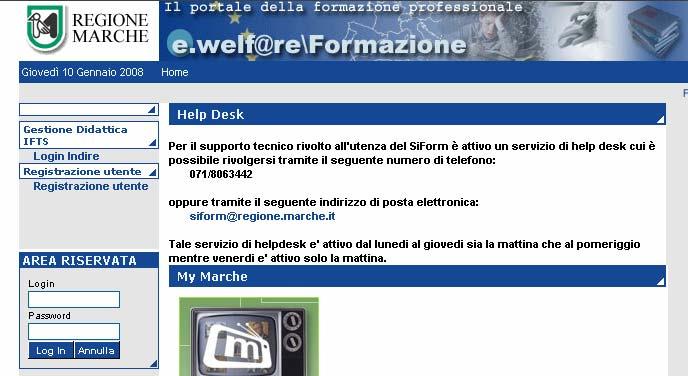 SIFORM BORSE 1 Informazioni generali...1 1.1 Registrazione nuovo utente...2 2 Presentazione domande...3 2.1 Inserimento azienda.