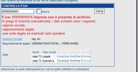 A questo punto si è completata la procedura di inserimento che verrà resa definitiva con la procedura di salvataggio generale della pagina.