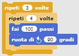 Abbiamo visto che possiamo usare il blocco ripeti quando vogliamo ripetere gli stessi blocchi per un certo numero di volte.