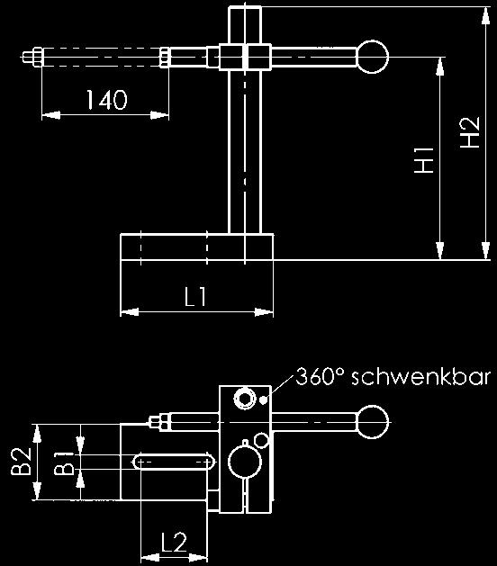 160 73 3250 Con questo dispositivo di battuta a regolazione rapida possono essere posizionati pezzi su qualsiasi macchina utensile e morsa.