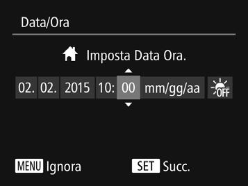 Operazioni iniziali 6 Controllare l interruttore di protezione dalla scrittura della scheda e inserire la memory card.