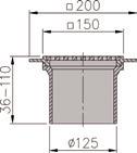 /pezzo Q Telaio in acciaio inox 150 x 150 mm Q griglia 142 x 142