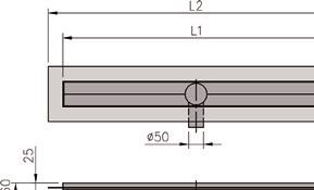 di drenaggio ShowerDrain E con sifone 50 mm senza bordi aggiuntivi Lungh. mm kg Cod. art. Fr./pezzo L1 L2 600 700 2,3 0155.