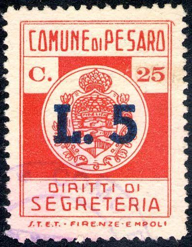 1 indaco 1947/< Lo stesso con nuovo valore, in carattere ornato,